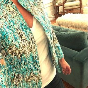 Kasper 3/4 Sleeve Blazer, Multi-Color